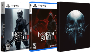 Mortal Shell II Revered Edition PS5 game case, steelbook, and collector box